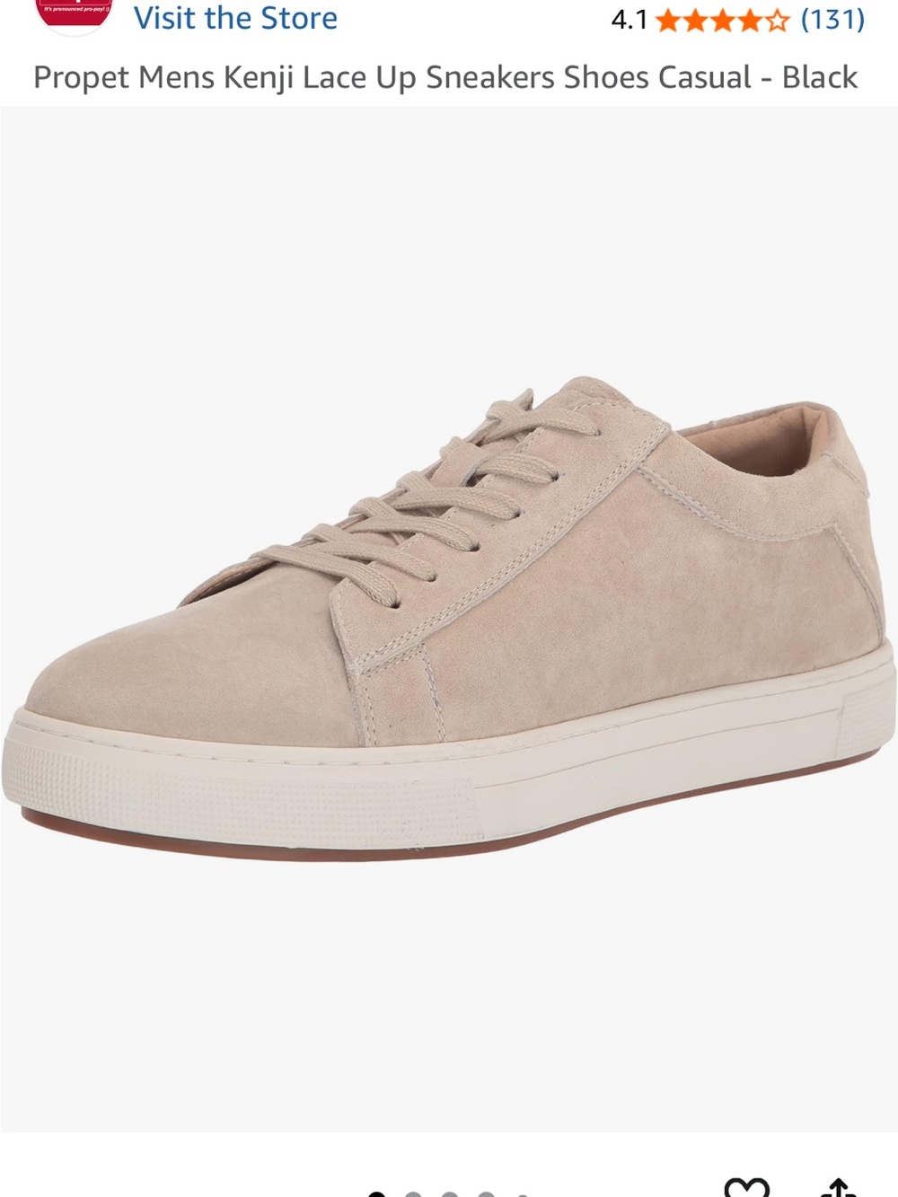 Propet Men's Kenji Lace-Up Sneakers - Tan Suede
